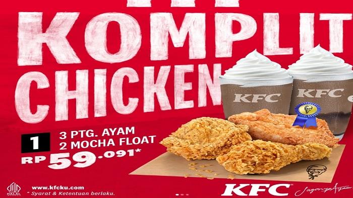 Promo KFC 17-24 Oktober, Paket Komplit Chicken Makan Ayam KFC Puas, Porsi Besar Cuma Rp 50 Ribuan