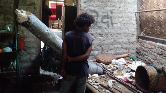 Dahan Pohon Tumbang Robohkan Dapur Warga Desa Pintu Mas Alor