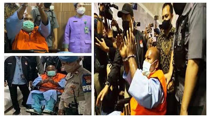 Lukas Enembe Kenakan Rompi Oranye dengan Tangan Terborgol, Sudah Resmi Ditahan 20 Hari ke Depan