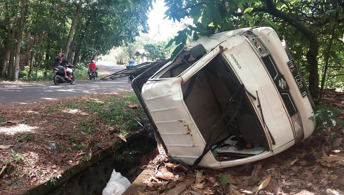BREAKING NEWS: Pikap Terbalik di Flores Timur, Sopir Meninggal Dunia, Dua Orang Luka