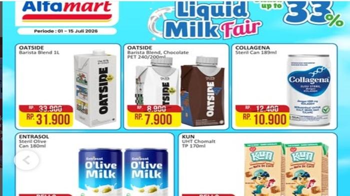 Promo Alfamart 10-15 Juli Susu Favorit Diskon Sampai 33 Persen : Brookfarm, Indomilk UHT, Oatside - Pos-kupang.com