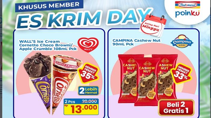 Katalog Promo Indomaret Es Krim Day Minggu 12 Juli, Walls Beli2 Lebih Hemat, Beli2 Gratis 1 - Pos-kupang.com