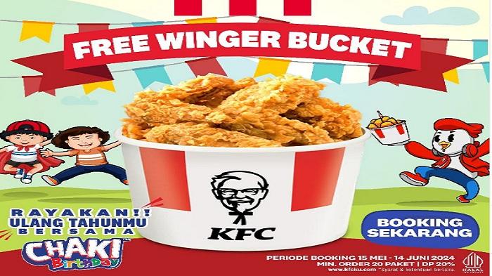 Promo KFC Hari Ini Rabu 22 Mei 2024, Booking Ulang Tahun Dapatkan Winger Bucket Gratis