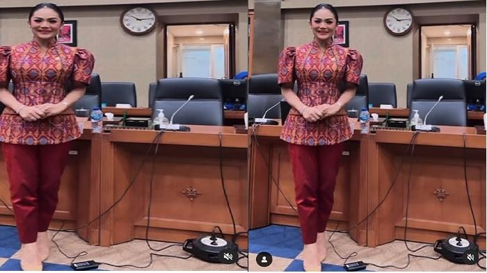 Krisdayanti Hadiri Sidang Paripurna, Penampilan Gemmi Ameena Disorot, Netizen Fokus ke Body