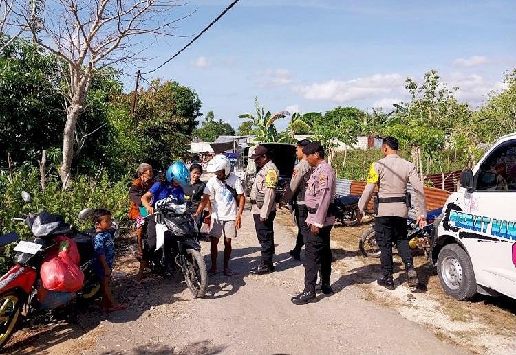 H-5 Pencoblosan Pilkada, Polsek Rote Selatan Rutin Lakukan Pengamanan di Tempat Keramaian