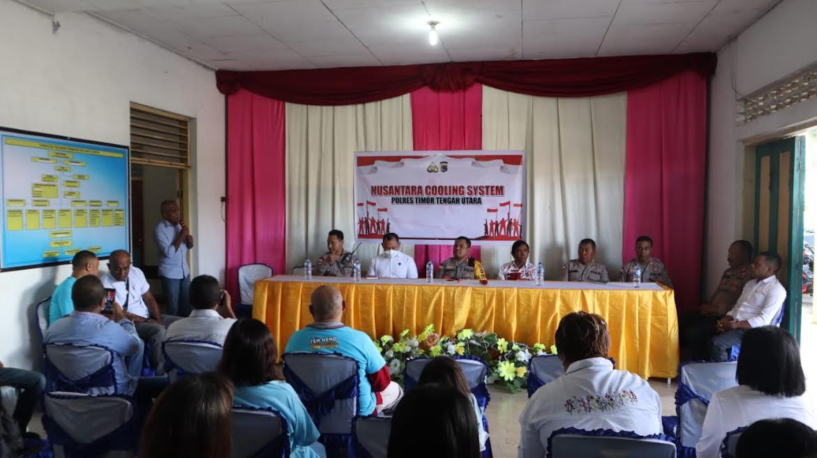 Pilkada Timor Tengah Utara, Kapolres dan PJU Gelar Cooling System di Tim Pemenangan Relawan Temneno