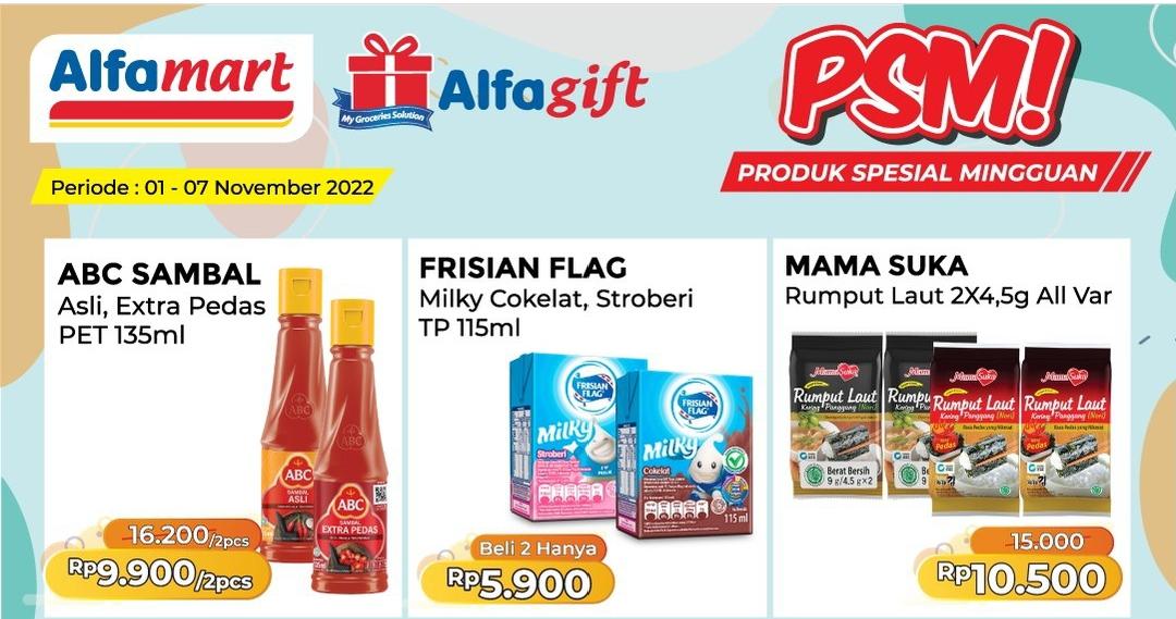 Promo Alfamart 2-7 November 2022 ABC Sambal Rp9.900/2 Pcs, Festival Beras Murah, Untung Jadi Member