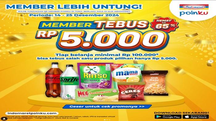 Promo Indomaret Member Lebih Untung, Hemat 65 Persen Tebus Rp 5.000 Mama Lemon, Ceres, Stik Keju