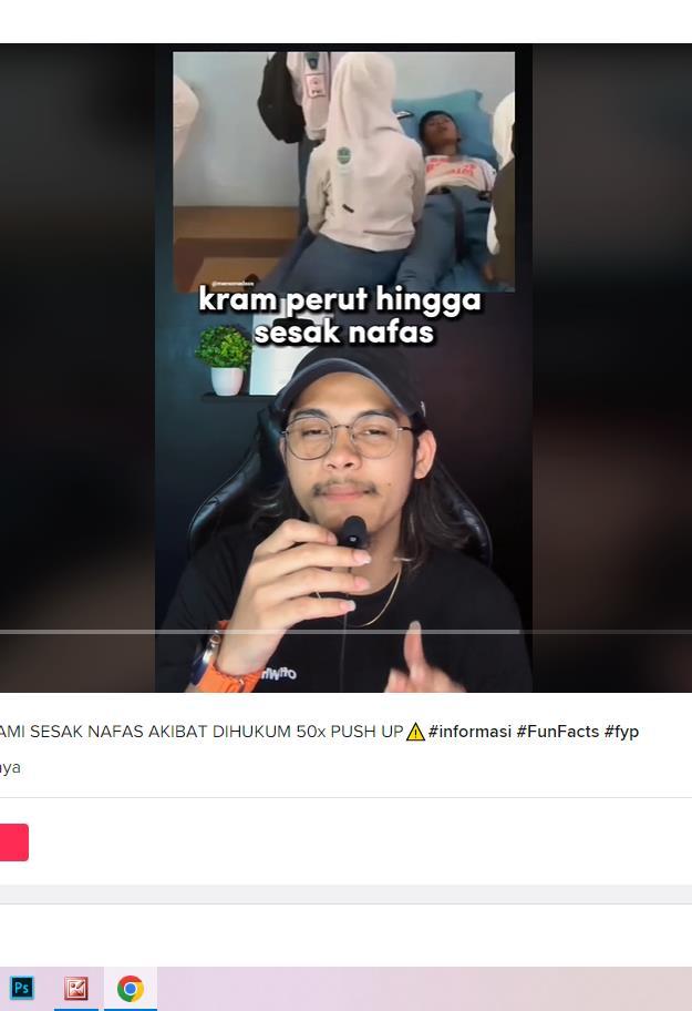 Video Viral TikTok, Pelajar SMA Jombang Mengalami Sesa Nafas Karena Push Up 50 Kali