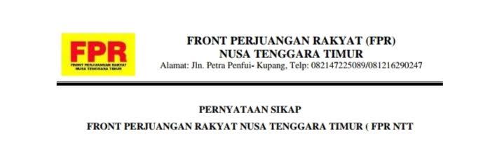 Begini Pernyataan FPR NTT Terkait 400 Hektare Lahan Digusur di Labuan Bajo
