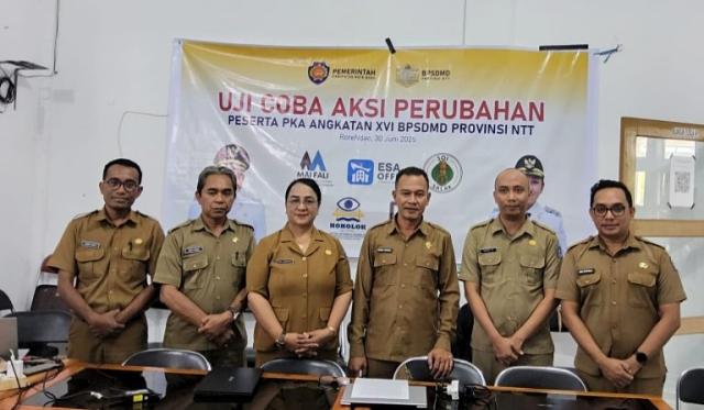 Pemkab Rote Ndao Uji Coba 5 Inovasi Birokrasi dari Peserta PKA Angkatan XVI BPSDMD NTT