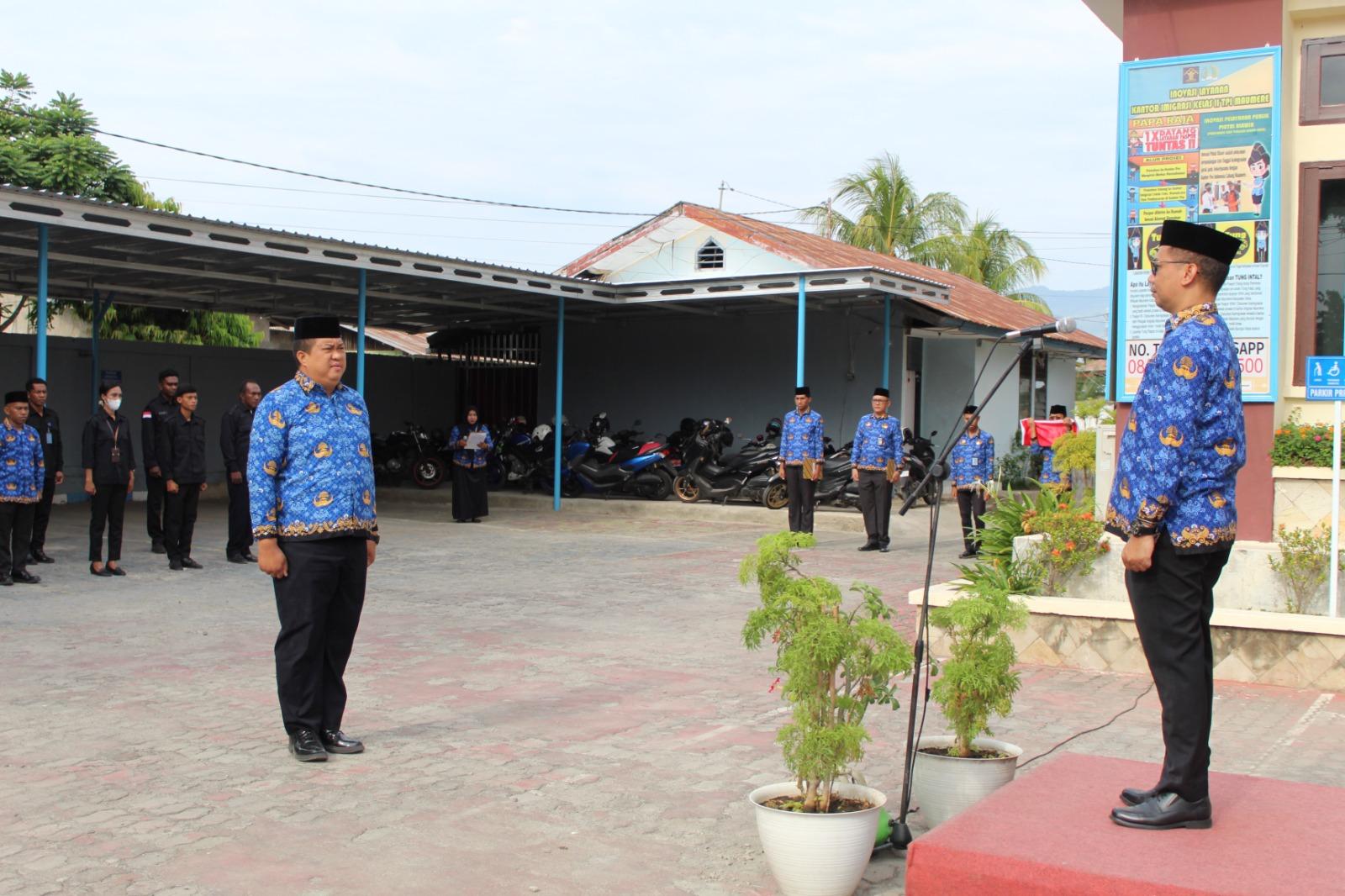 Imigrasi Maumere Gelar Upacara HUT Korpri ke- 52, Zudan Tekankan Netralitas