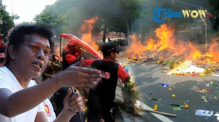 Buruh yang Bakar Bunga ada Hubungan dengan Nama Anies-Sandi? Begini Kata Adian Napitupulu