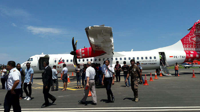 Begini Perasaan Juvenile Jodjana Mengenai Penerbangan Perdana Air Timor Kupang-Dili