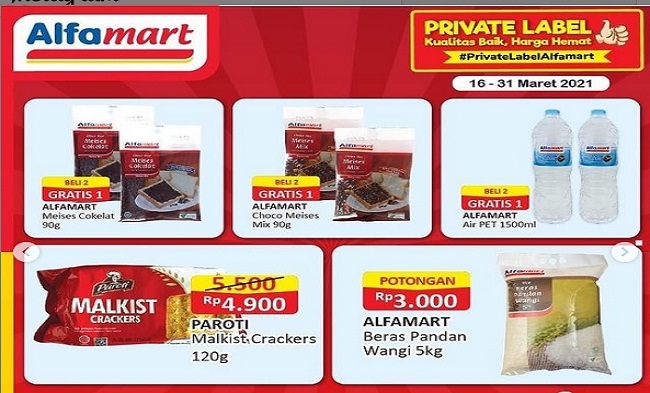 Alfamart Hari Ini 30 Maret 2021, Promo Hematku Diskon 31%, Beras Pandan Wangi Potong Rp 3.000