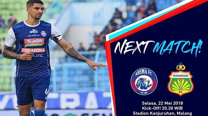 LIVE STREAMING Arema FC vs Bhayangkara FC Liga 1 2018 via Indosiar Vidio.com