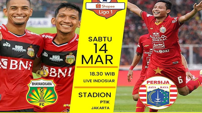 Link Live Streaming Vidio.com Bigmatch Bhayangkara FC vs Persija Jakarta, Sabtu 14/3 Jam 18.30 WIB