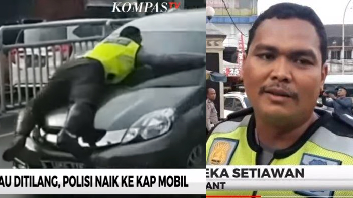 Kasus Polisi Nyangkut di Mobil Akhirnya Damai, Berpelukan Sambil Menangis, Begini Sang Pesan Sopir