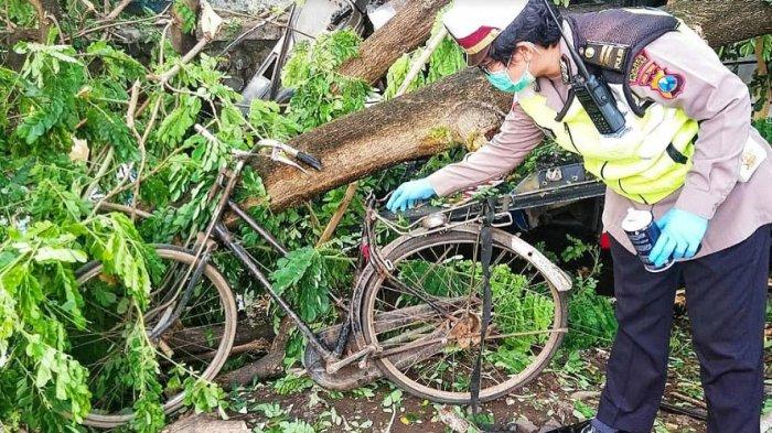 Pengendara Sepeda Angin Tewas Diseruduk Bus di Jalan Raya