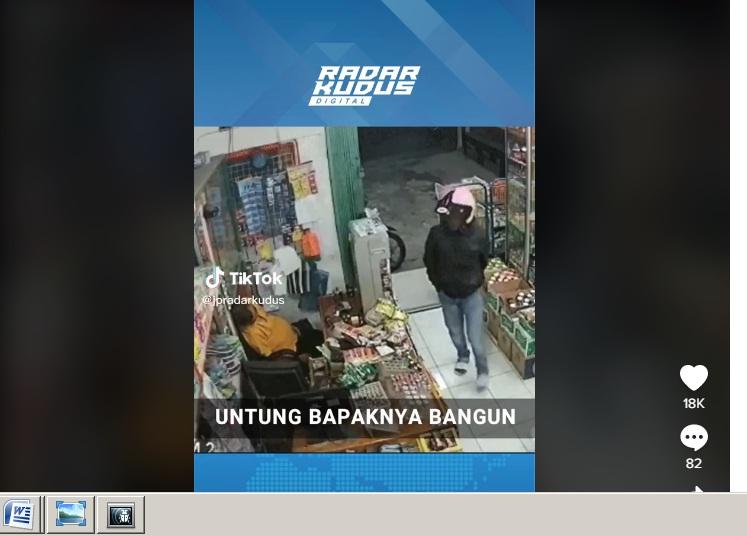 Video Viral Tiktok, Gegara Ketiduran, Kios Bapak ini Hampir Kemalingan