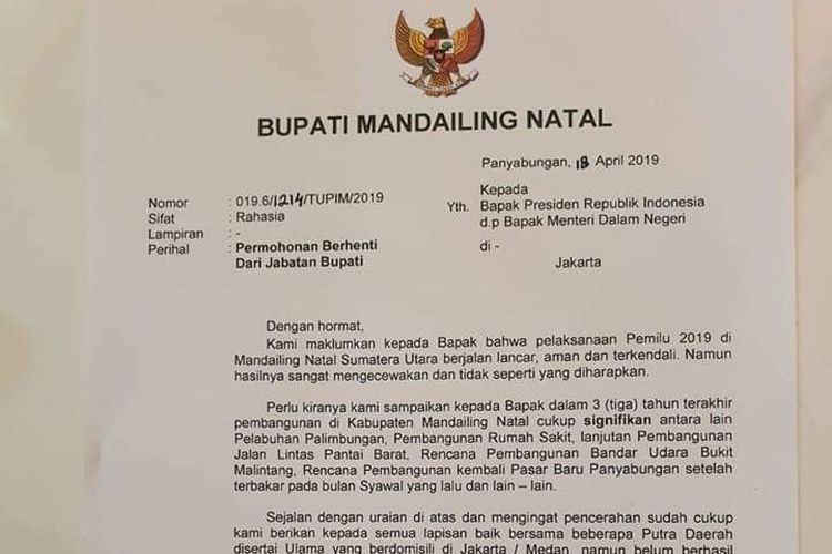 Dahlan Hasan Nasution: Surat Pengunduran Diri Saya Ditolak Bapak Presiden