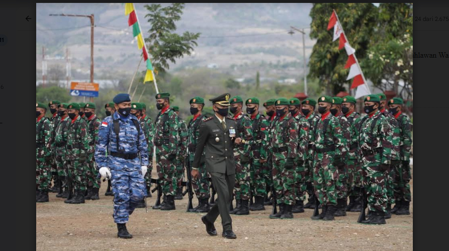 Upacara HUT TNI ke 77 di Sumba Timur, TNI Diminta Bersinergi Dengan Berbagai Komponen Lain
