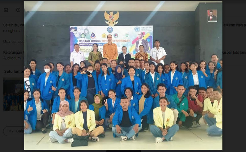 Kuliah Umum di Universitas Flores Hadirkan Direktur Kantor Pusat Informasi PBB di Indonesia