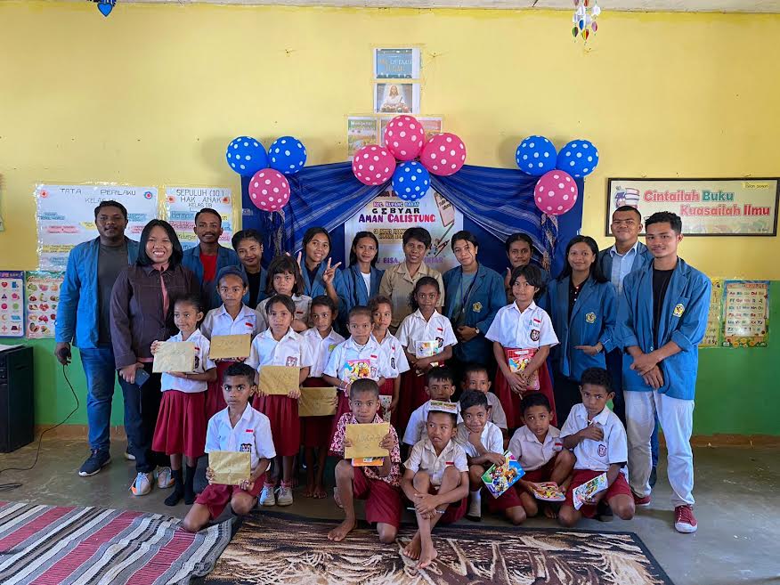 Mahasiswa KKNT-PP Unwira Kupang Adakan Lomba Gebyar Aman Calistug di SD Inpres Kuanheun Kupang Barat