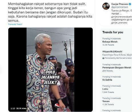 Video Viral Twitter, Ganjar Pranowo Bertemu dengan Para Petani di Pinggir Jalan