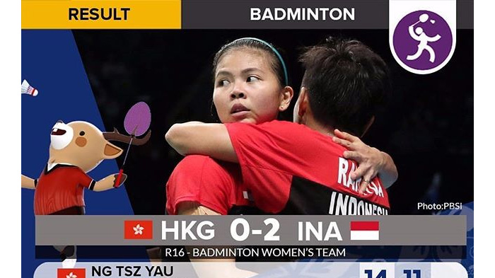 Greysia/Apriyani Bawa Indonesia Unggul 2-0 Atas Hong Kong, Bulu Tangkis Asian Games 2018