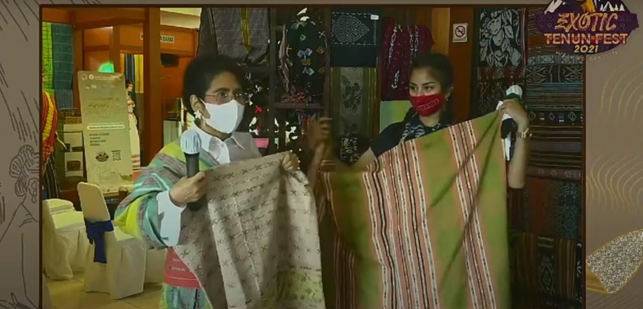 Bussiness Matching, Hilda Riwu Kore-Manafe Perkenalkan Tenun Motif Sepe