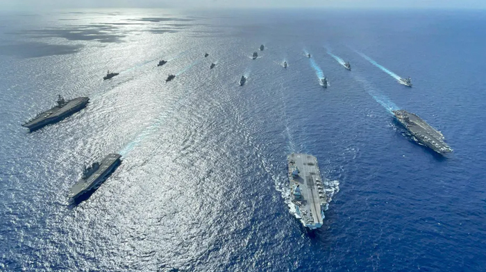Kapal Induk AS, Inggris Memimpin Pertunjukan Kekuatan Angkatan Laut di Laut China Selatan