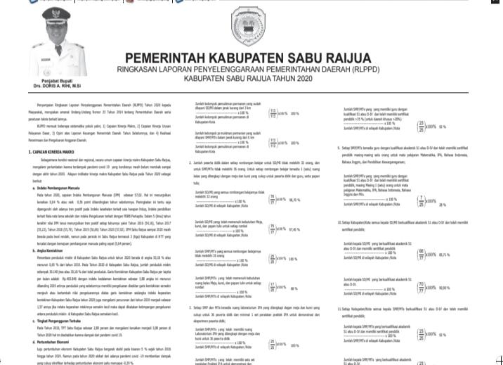 Link ILPPD/RLPPD Kabupaten Sabu Raijua Tahun 2020