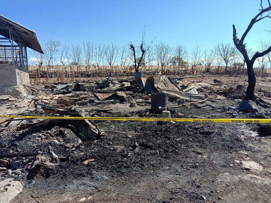 Kebakaran di Laipori Sumba Timur, Polres Pasang Garis Polisi