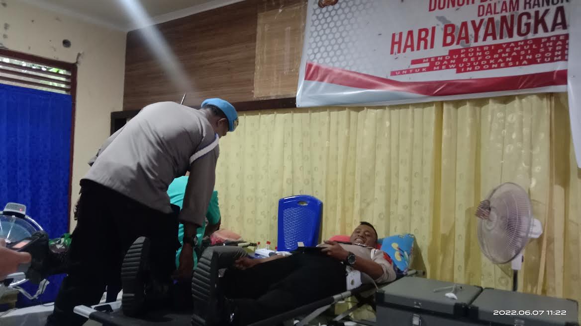 Sambut Hari Bhayangkara ke-76, Polres Timor Tengah Utara Gelar Kegiatan Donor Darah