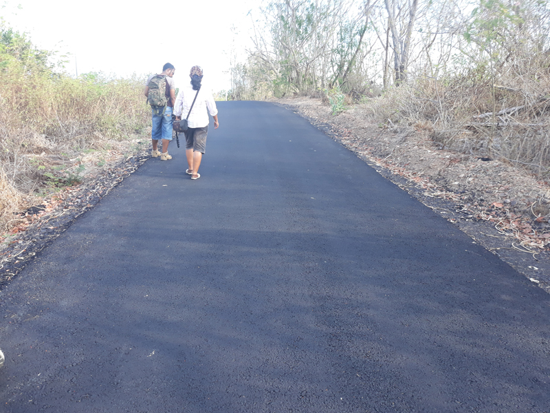 Mulusnya Ruas Jalan Menuju Danau Asmara Tanjung Bunga