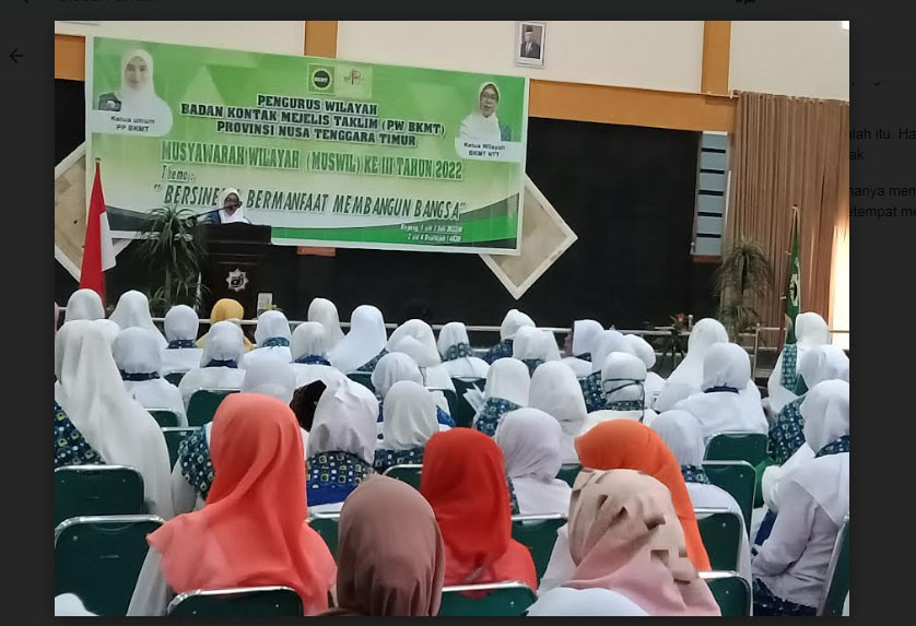 BKMT NTT Gelar Muswil, Ketua MUI Pesan Kerja Dengan Hati Ikhlas