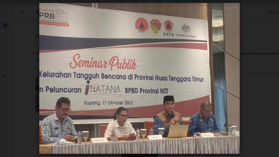 BPBD NTT Dorong Pengelolaan Risiko Bencana Berbasis Komunitas