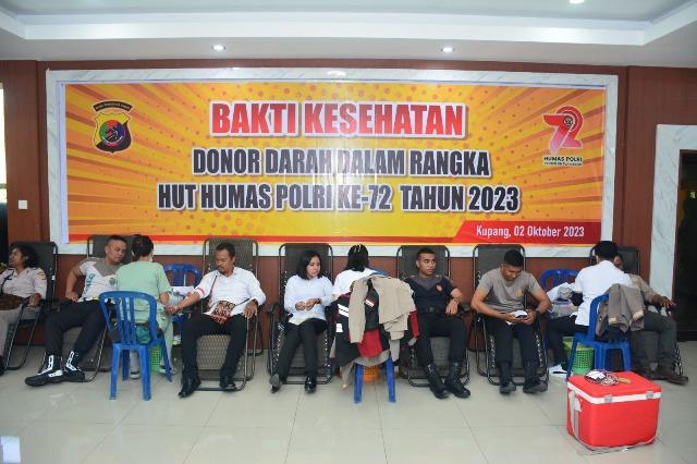 Polda NTT Gelar Donor Darah Sambut HUT ke- 72 Humas Polri