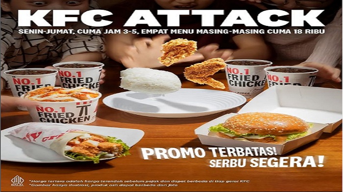 Promo KFC 6-10 Januari, KFC Attack Modal 18 Ribu Bikin Kenyang : KFC Winger + Burger +Twisty