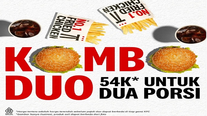 Promo KFC Hari Ini, Paket Kombo Duo Tinggal Pilih Crispy Burger atau Ayam KFC Seharga Rp 54.545