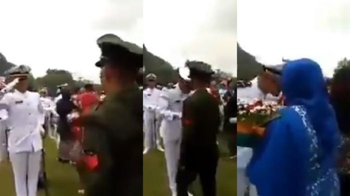 Mengharukan, Kopral Ini Beri Hormat Pada Anaknya yang Berpangkat Letnan, Begini Reaksi Si Anak