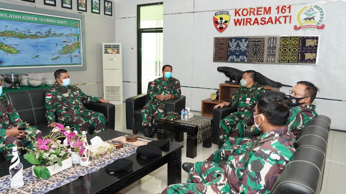 Danrem 161 / Wira sakti Kupang Terima Kunjungan Dekan Fakultas Vokasi Unhan RI
