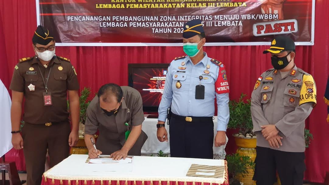 Lapas Kelas III Lembata Komitmen Bangun Zona Integritas Menuju WBK/WBBM Tahun 2021