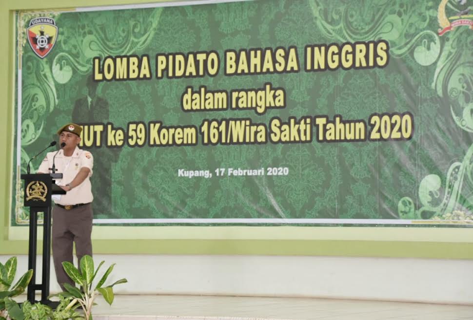 Prajurit dan PNS Korem 161 Wirasakti Kupang Wajib Belajar Bahasa Inggris