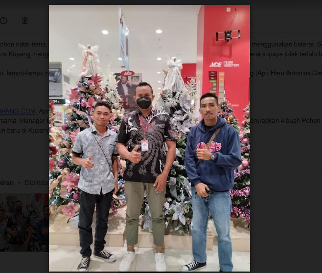 Sambut Nataru Lipo Plaza Kupang Sudah Menyiapkan 4 Pohon Natal Bertema