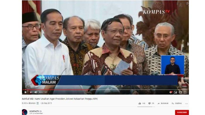 Mahfud MD Beberkan Pihak Yang 'Merayu' Jokowi Terima Usul Perppu KPK