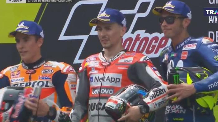 Rossi Tetap Naik Podium, Lorenzo Juara, Marquez Urutan 2 di MotoGP Catalunya 2018