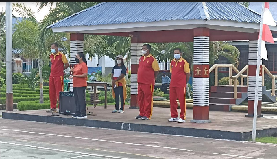 Pimpin Senam Pagi di Rutan Kelas IIB Maumere, Ini Pesan Kakanwil Kemenkum-HAM NTT