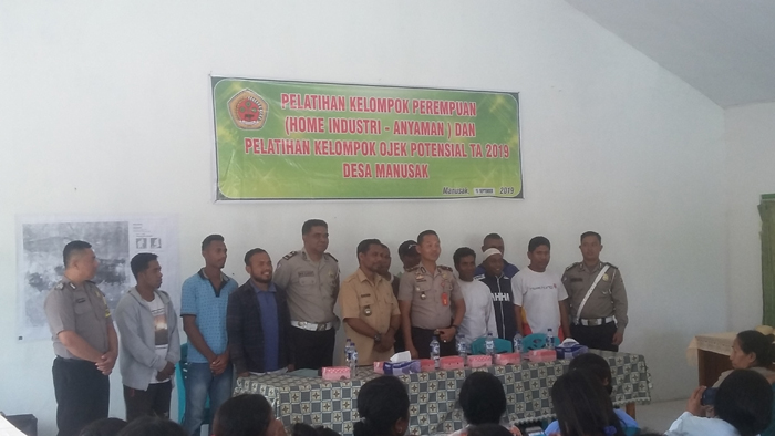 Tukang Ojek di Manusak Diberikan Pemahaman Kamtibmas dan Tertib Lalulintas